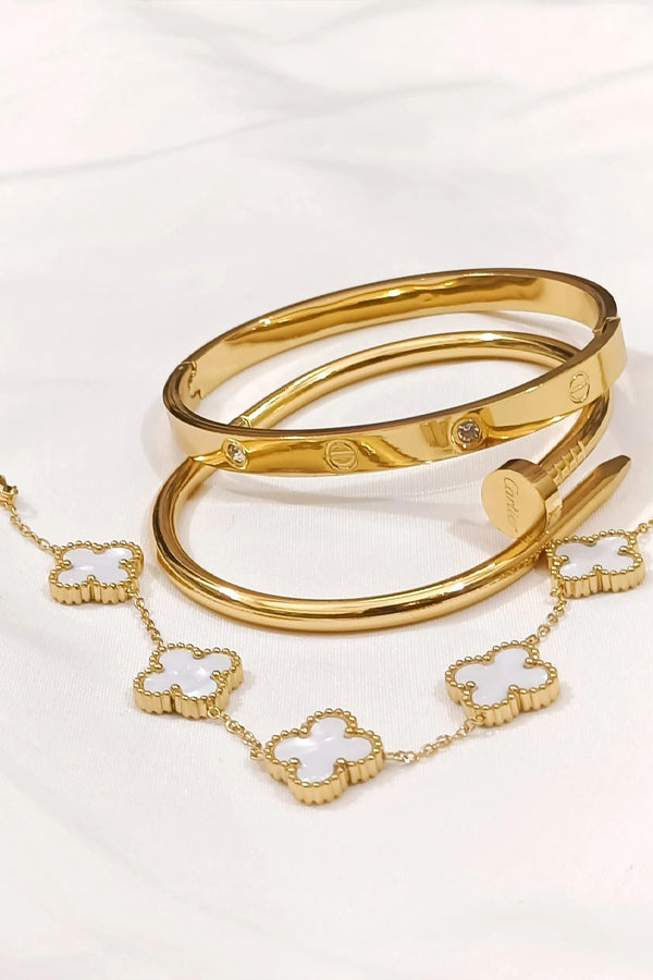 PACK OF 3 LUXE WHITE CLOVER-CARTIER-NAIL